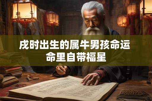 戌时出生的属牛男孩命运 命里自带福星