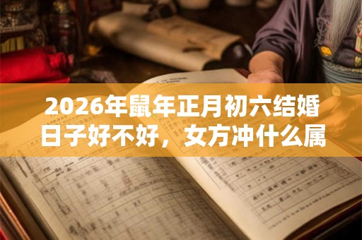 2026年鼠年正月初六结婚日子好不好，女方冲什么属相？