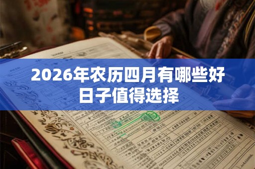 2026年农历四月有哪些好日子值得选择