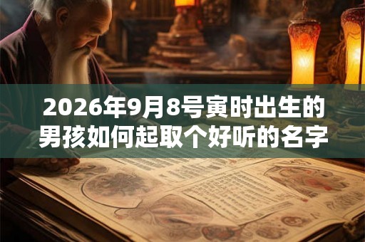 2026年9月8号寅时出生的男孩如何起取个好听的名字和五行属性