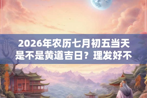 2026年农历七月初五当天是不是黄道吉日？理发好不好？