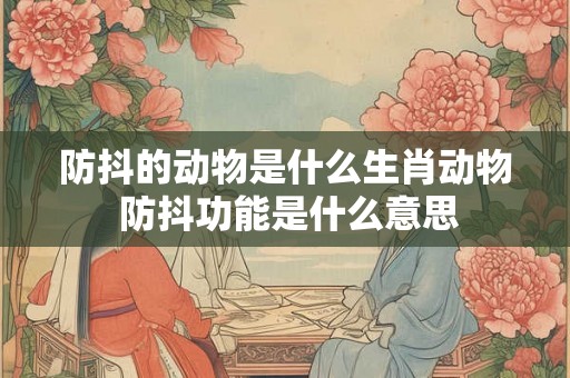 防抖的动物是什么生肖动物 防抖功能是什么意思
