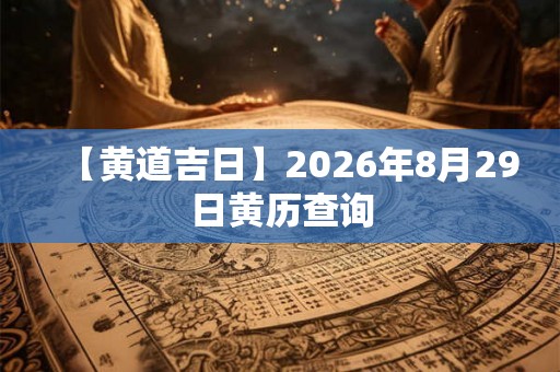 【黄道吉日】2026年8月29日黄历查询