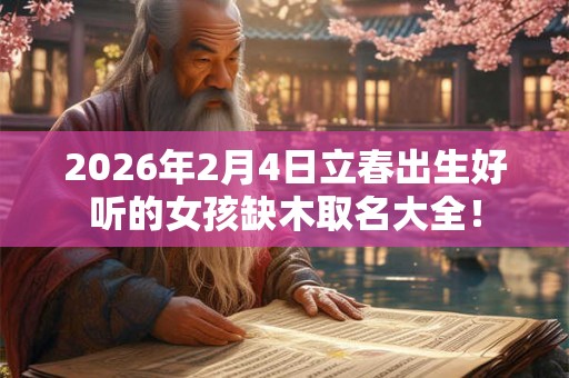2026年2月4日立春出生好听的女孩缺木取名大全！
