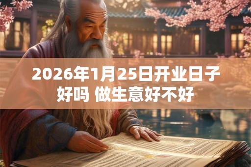 2026年1月25日开业日子好吗 做生意好不好 2026年1月25日开业日子好吗 做生意好不好