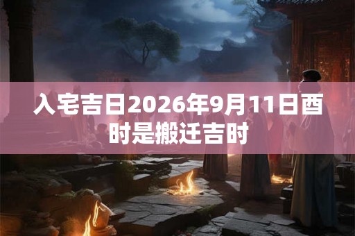 入宅吉日2026年9月11日酉时是搬迁吉时
