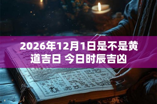 2026年12月1日是不是黄道吉日 今日时辰吉凶