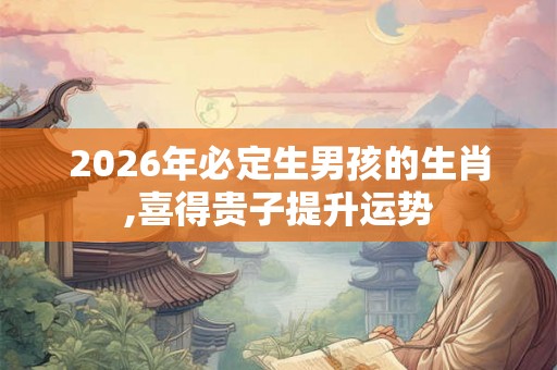 2026年必定生男孩的生肖,喜得贵子提升运势