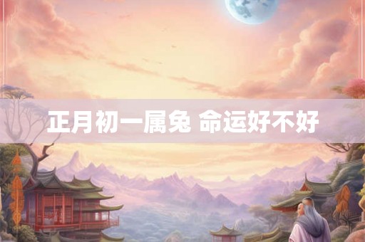 正月初一属兔 命运好不好