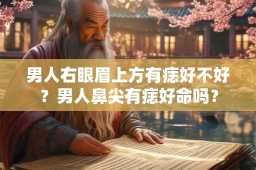 男人右眼眉上方有痣好不好？男人鼻尖有痣好命吗？