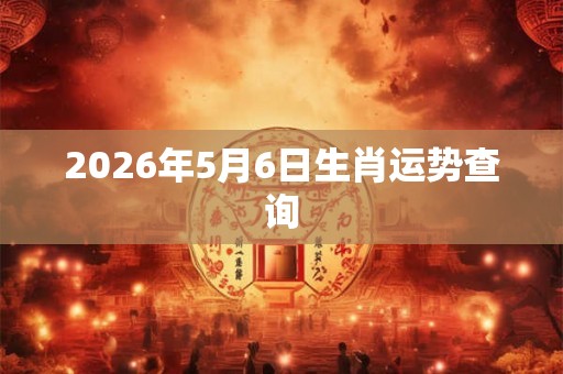 2026年5月6日生肖运势查询