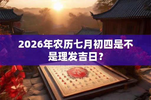2026年农历七月初四是不是理发吉日？