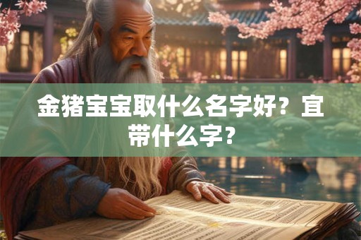 金猪宝宝取什么名字好？宜带什么字？