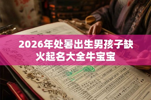 2026年处暑出生男孩子缺火起名大全牛宝宝