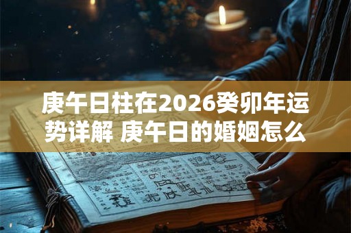 庚午日柱在2026癸卯年运势详解 庚午日的婚姻怎么样
