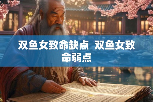 双鱼女致命缺点  双鱼女致命弱点