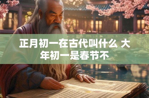 正月初一在古代叫什么 大年初一是春节不