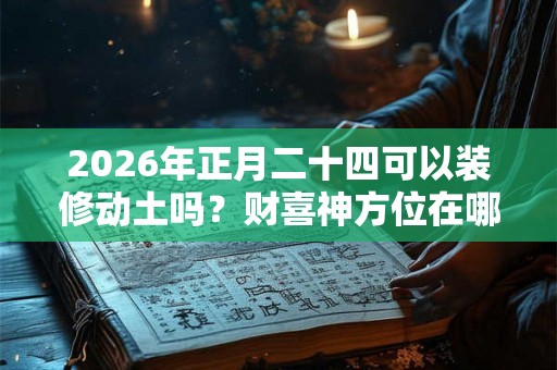 2026年正月二十四可以装修动土吗？财喜神方位在哪个位置？