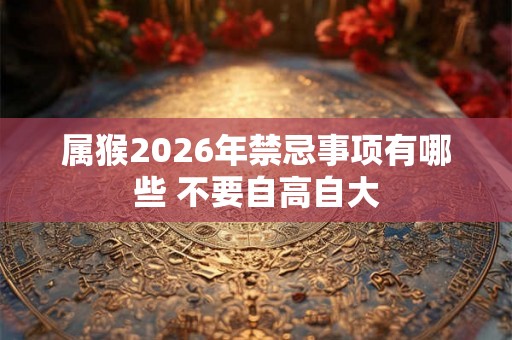 属猴2026年禁忌事项有哪些 不要自高自大 属猴2026年禁忌事项有哪些 不要自高自大
