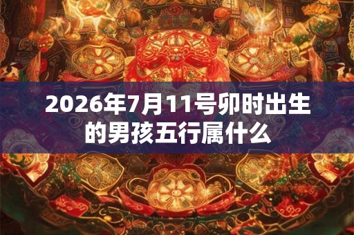 2026年7月11号卯时出生的男孩五行属什么