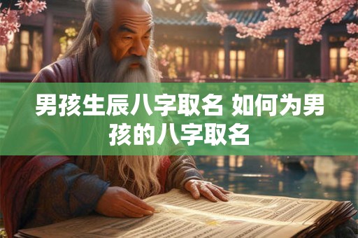 男孩生辰八字取名 如何为男孩的八字取名