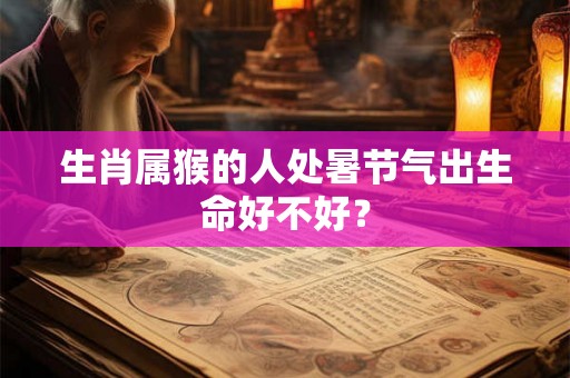 生肖属猴的人处暑节气出生命好不好？