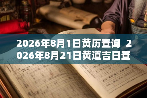 2026年8月1日黄历查询  2026年8月21日黄道吉日查询