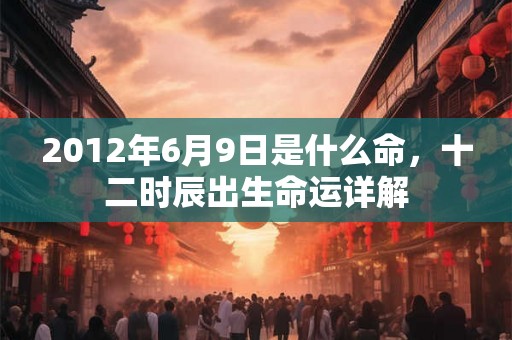 2012年6月9日是什么命,十二时辰出生命运详解 2012年6月9日是什么命,十二时辰出生命运详解