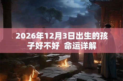 2026年12月3日出生的孩子好不好  命运详解