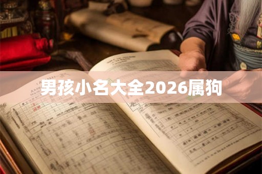 男孩小名大全2026属狗