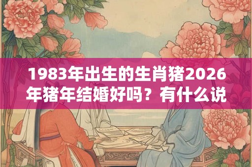 1983年出生的生肖猪2026年猪年结婚好吗？有什么说法？
