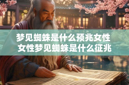 梦见蜘蛛是什么预兆女性 女性梦见蜘蛛是什么征兆