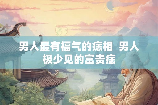 男人最有福气的痣相  男人极少见的富贵痣