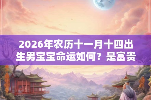 2026年农历十一月十四出生男宝宝命运如何？是富贵命吗？