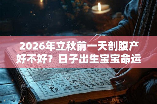 2026年立秋前一天剖腹产好不好?日子出生宝宝命运? 2026年立秋前一天剖腹产好不好?日子出生宝宝命运?