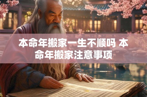 本命年搬家一生不顺吗 本命年搬家注意事项 本命年搬家一生不顺吗 本命年搬家注意事项
