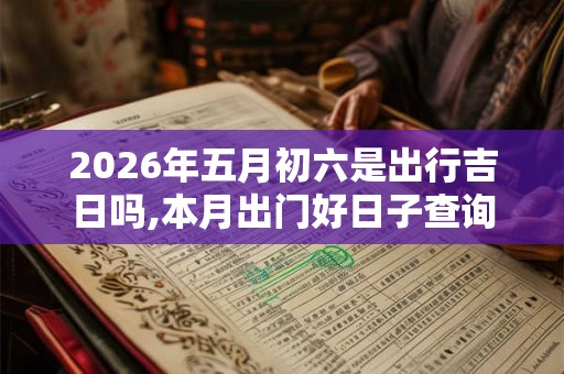2026年五月初六是出行吉日吗,本月出门好日子查询