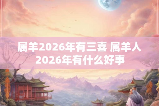 属羊2026年有三喜 属羊人2026年有什么好事
