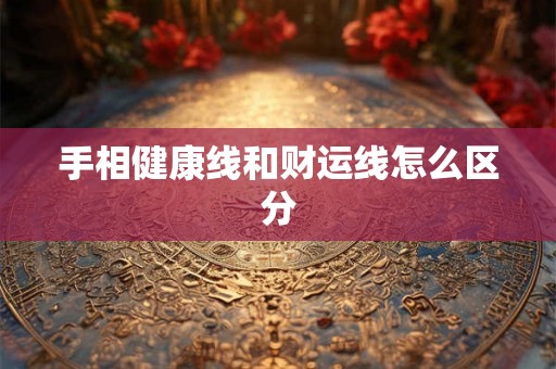 手相健康线和财运线怎么区分
