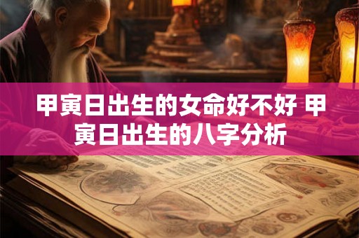 甲寅日出生的女命好不好 甲寅日出生的八字分析