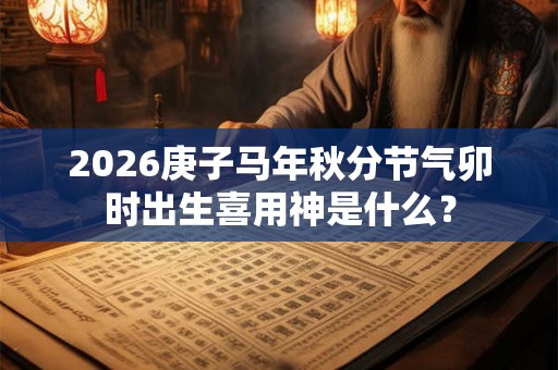 2026庚子马年秋分节气卯时出生喜用神是什么? 2026庚子马年秋分节气卯时出生喜用神是什么?