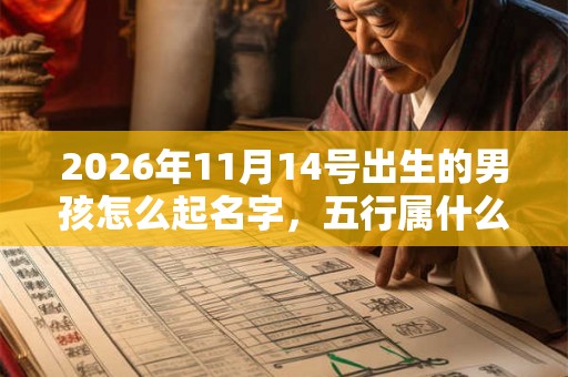 2026年11月14号出生的男孩怎么起名字，五行属什么