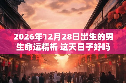 2026年12月28日出生的男生命运精析 这天日子好吗