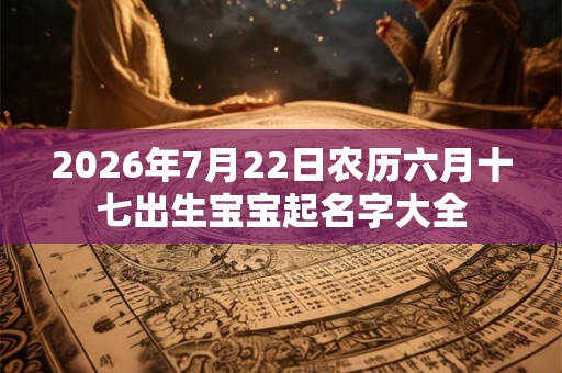 2026年7月22日农历六月十七出生宝宝起名字大全