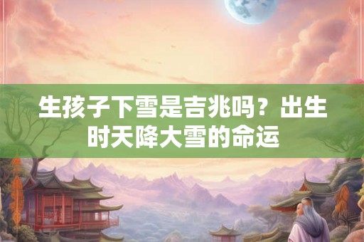 生孩子下雪是吉兆吗？出生时天降大雪的命运