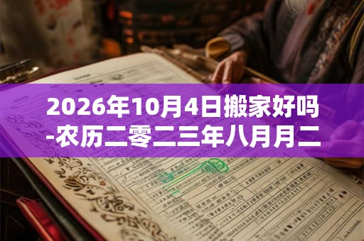 2026年10月4日搬家好吗-农历二零二三年八月月二十日五行属什么日