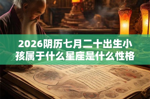 2026阴历七月二十出生小孩属于什么星座是什么性格