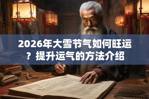 2026年大雪节气如何旺运？提升运气的方法介绍