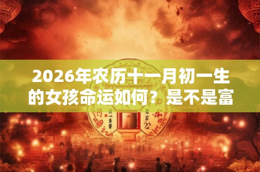 2026年农历十一月初一生的女孩命运如何？是不是富贵命？