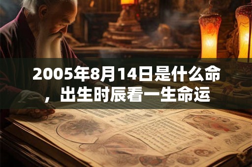 2005年8月14日是什么命，出生时辰看一生命运